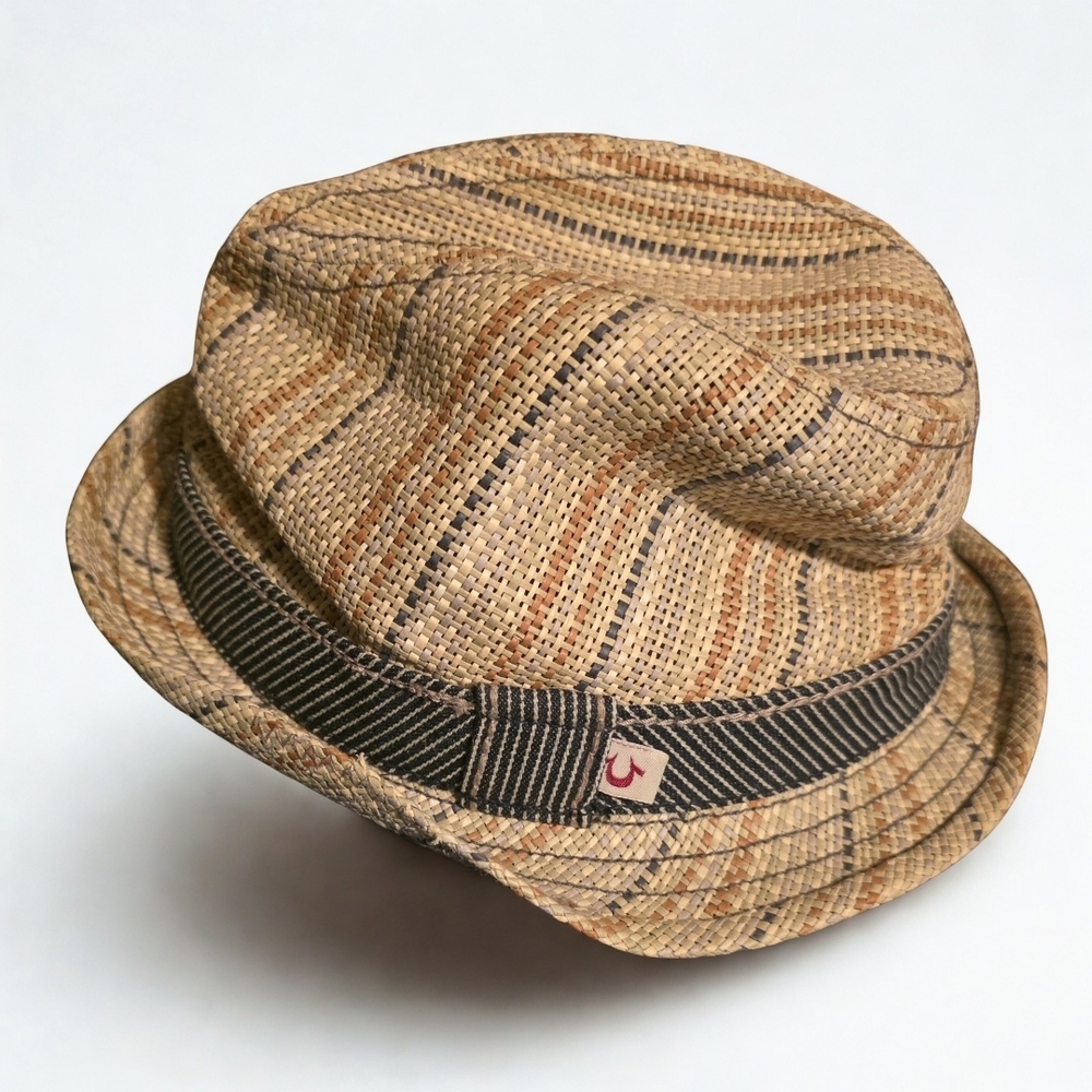 True Religion Kids Woven Tan and Brown Hat